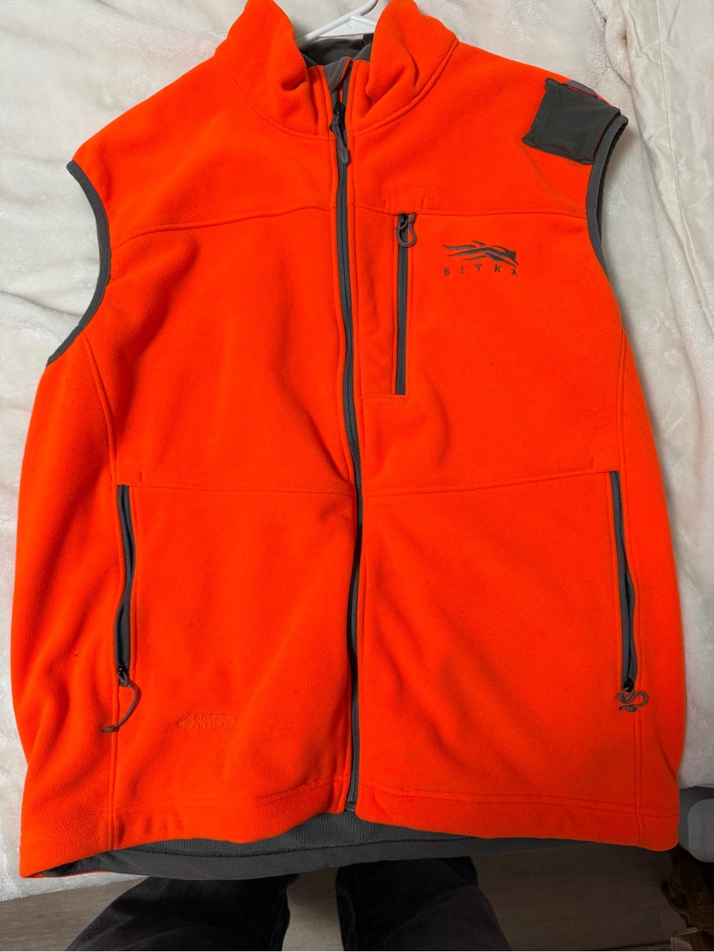 Sitka Men's Blaze Orange Fleece Vest - High-Visibility Layering